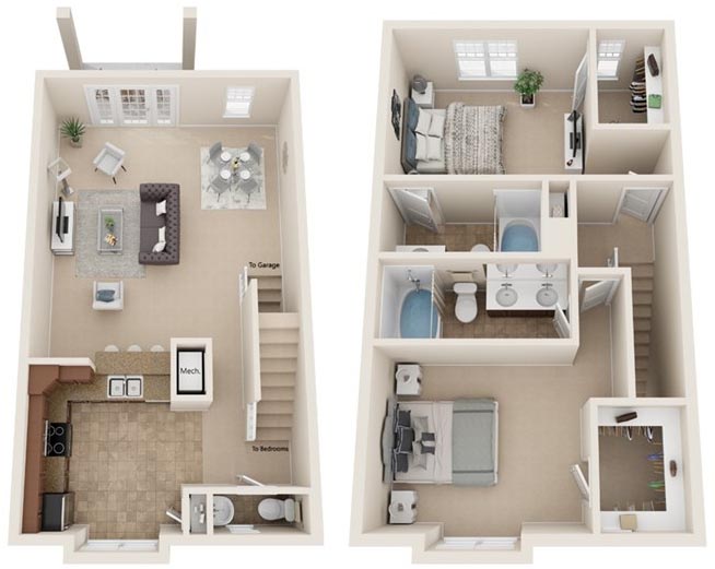 The Keswick Apartment Floor Plan