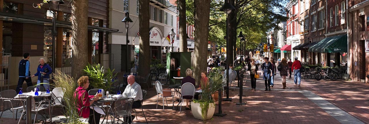 The Historic Charlottesville Downtown Mall